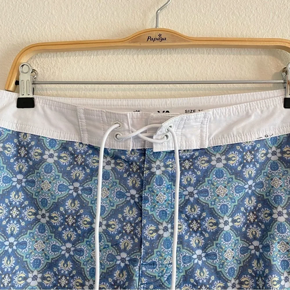 RVCA Morris Board Shorts Swim Trunks Sz 32 Mid Length 19